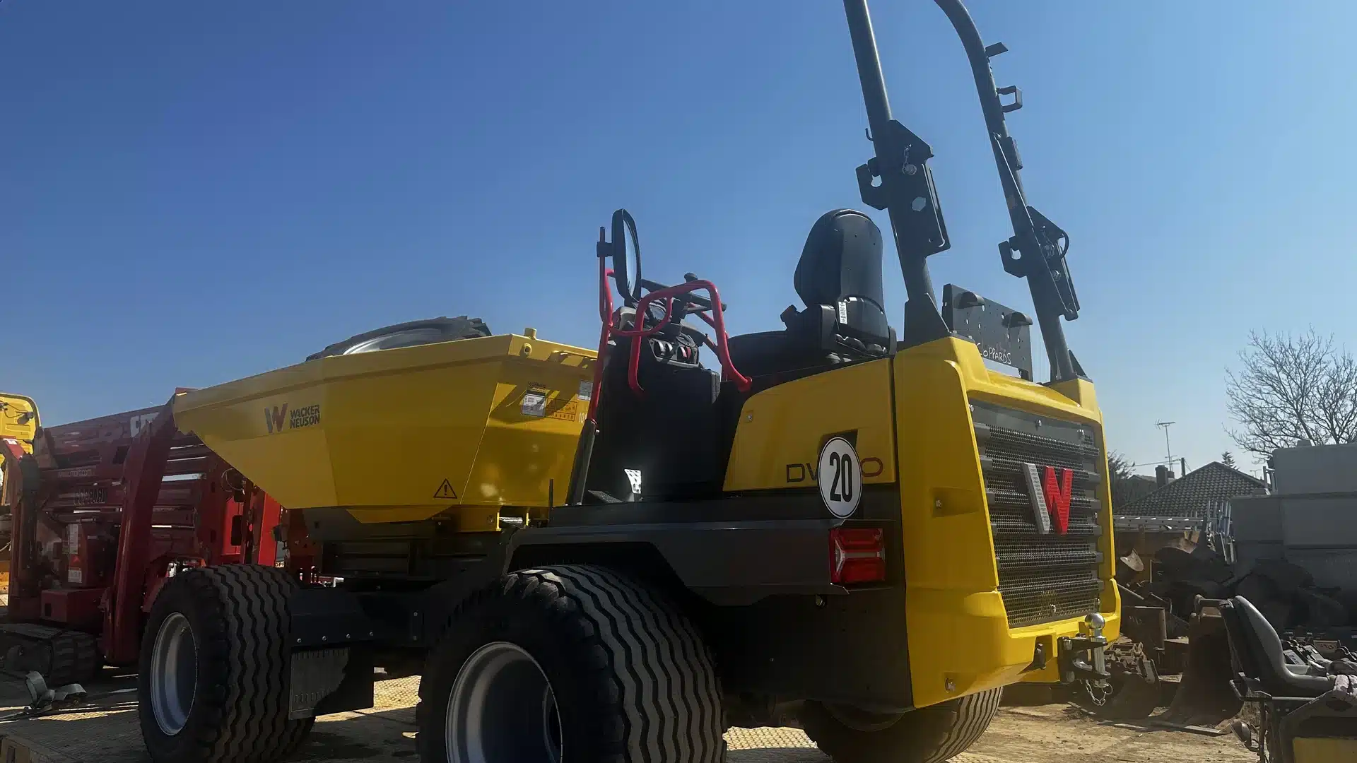 3-tonne LGP dumper loading topsoil on a residential garden project in the High Weald